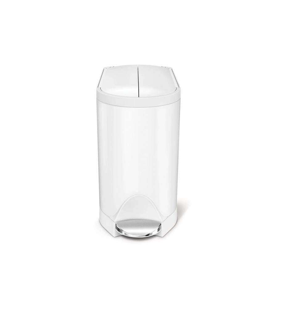 SIMPLEHUMAN - Poubelle à pédale Butterfly 10 l Blanc