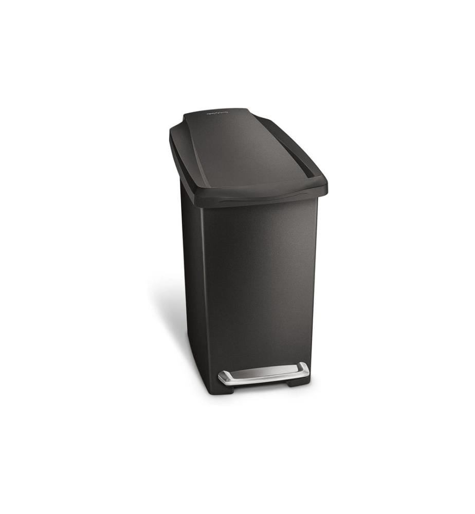 SIMPLEHUMAN - Poubelle à pédale Slim Step Can 10 l Noir