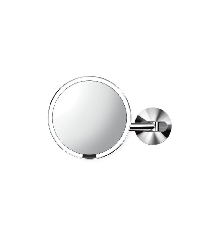 Simplehuman Miroir cosmétique avec capteur et support mural Argent