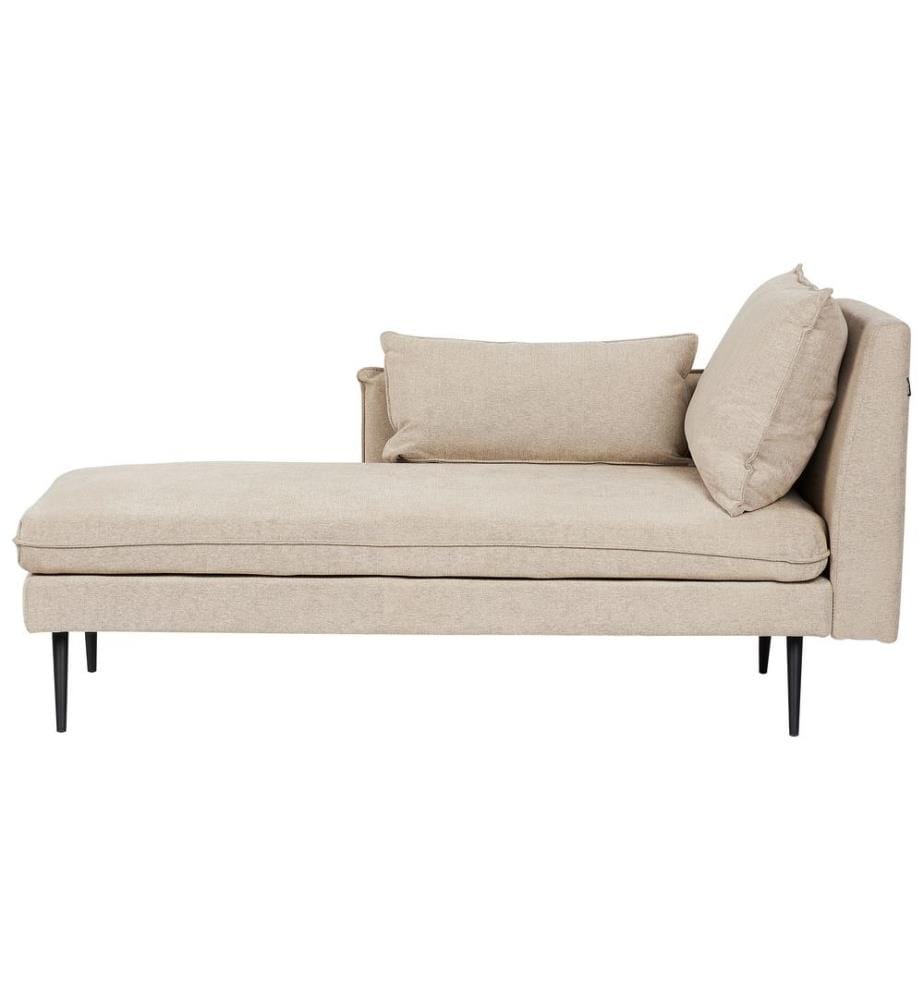 Chaise longue côté droit YERRES Tissu Beige