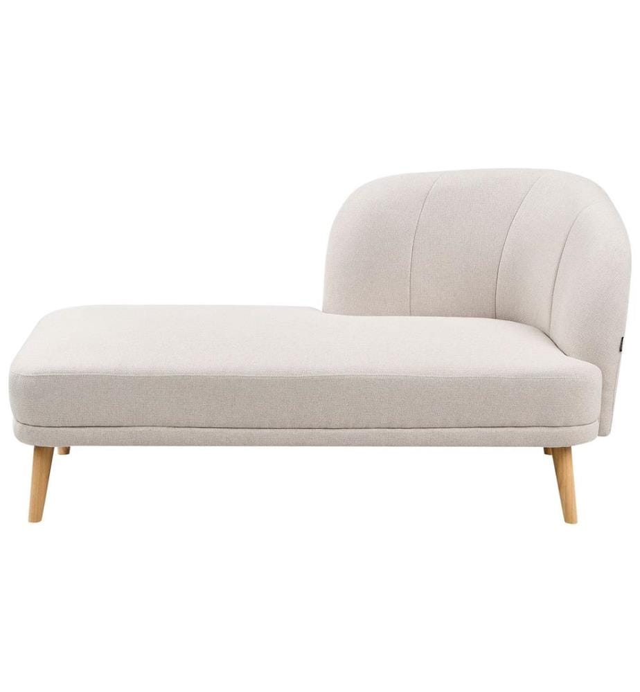 Chaise longue côté droit TANLAY Tissu Beige clair