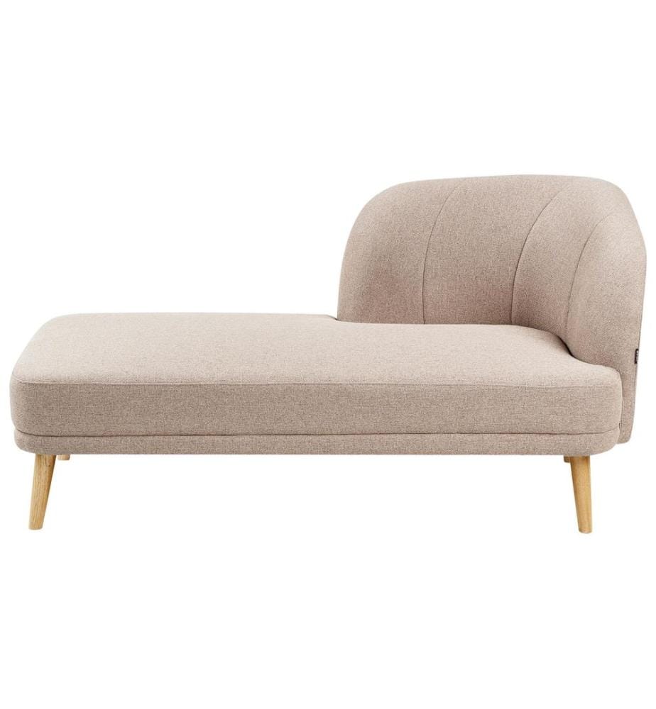 Chaise longue côté droit TANLAY Tissu Marron clair