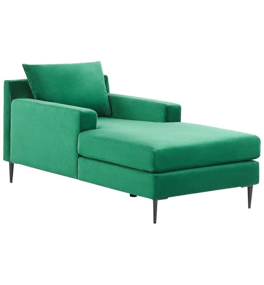 Chaise longue GUERET Velours Vert