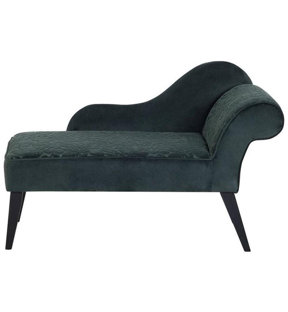 Chaise longue côté droit BIARRITZ Velours Vert foncé