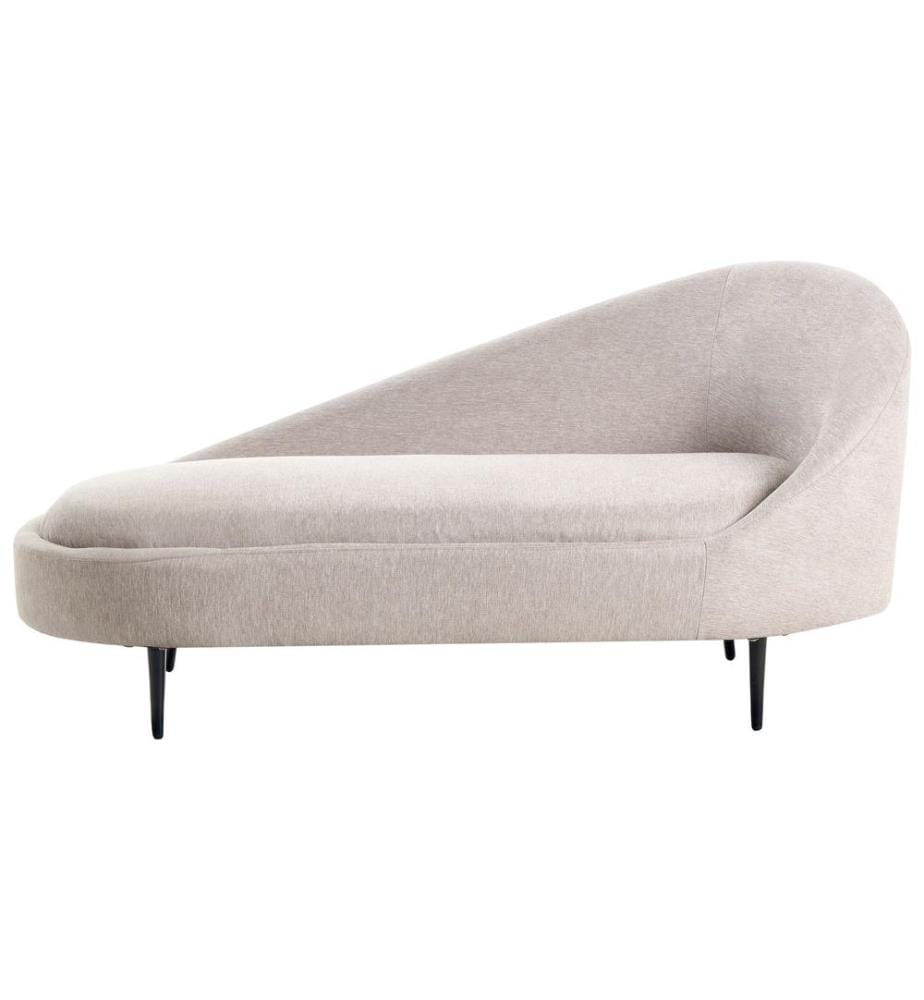 Chaise longue côté droit VALREAS Tissu Taupe