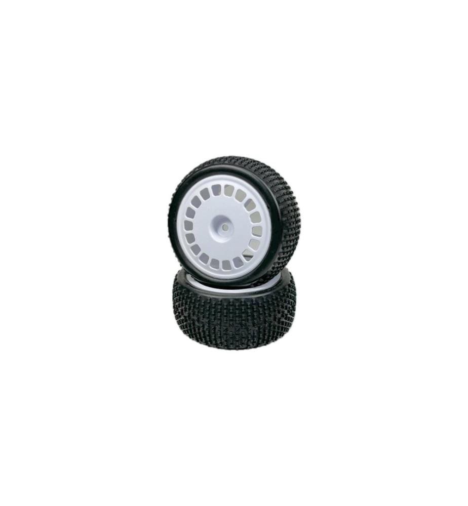 Jeu de roues arrière blanches Absima 1:10 Buggy Mini Block (2)