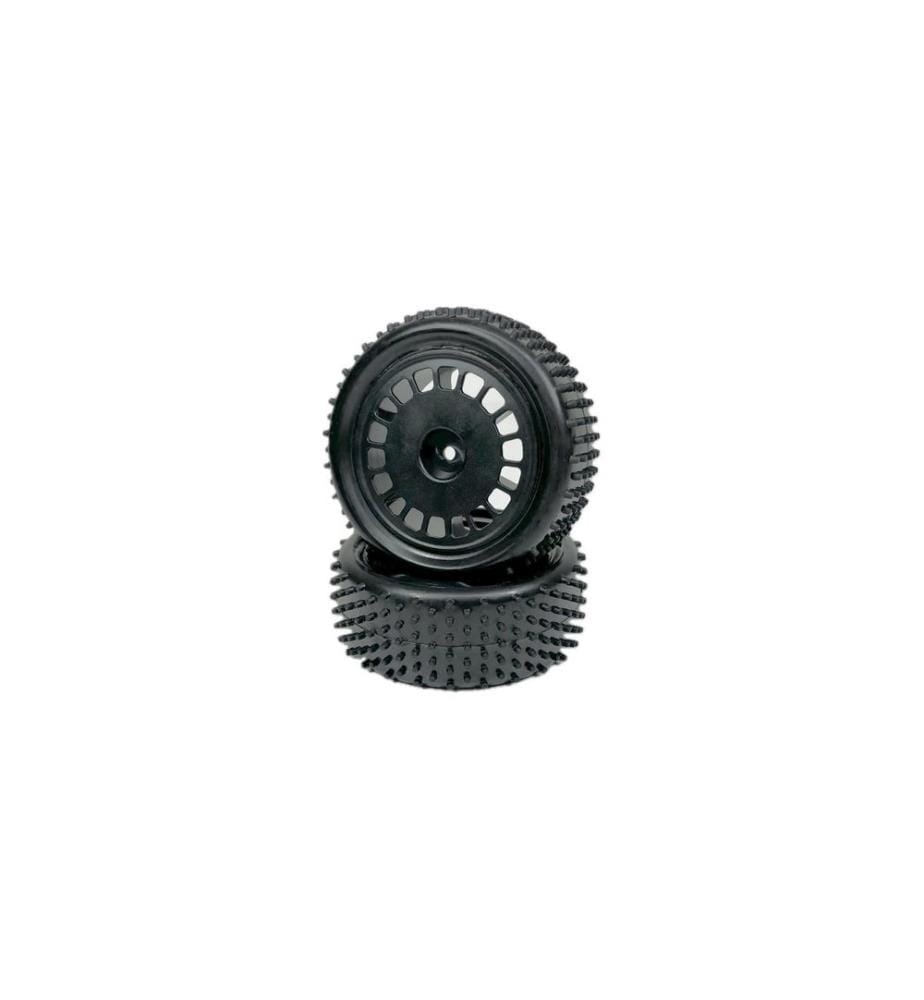 Absima Set de roues 1:10 Buggy Mini Pin avant noir (2)