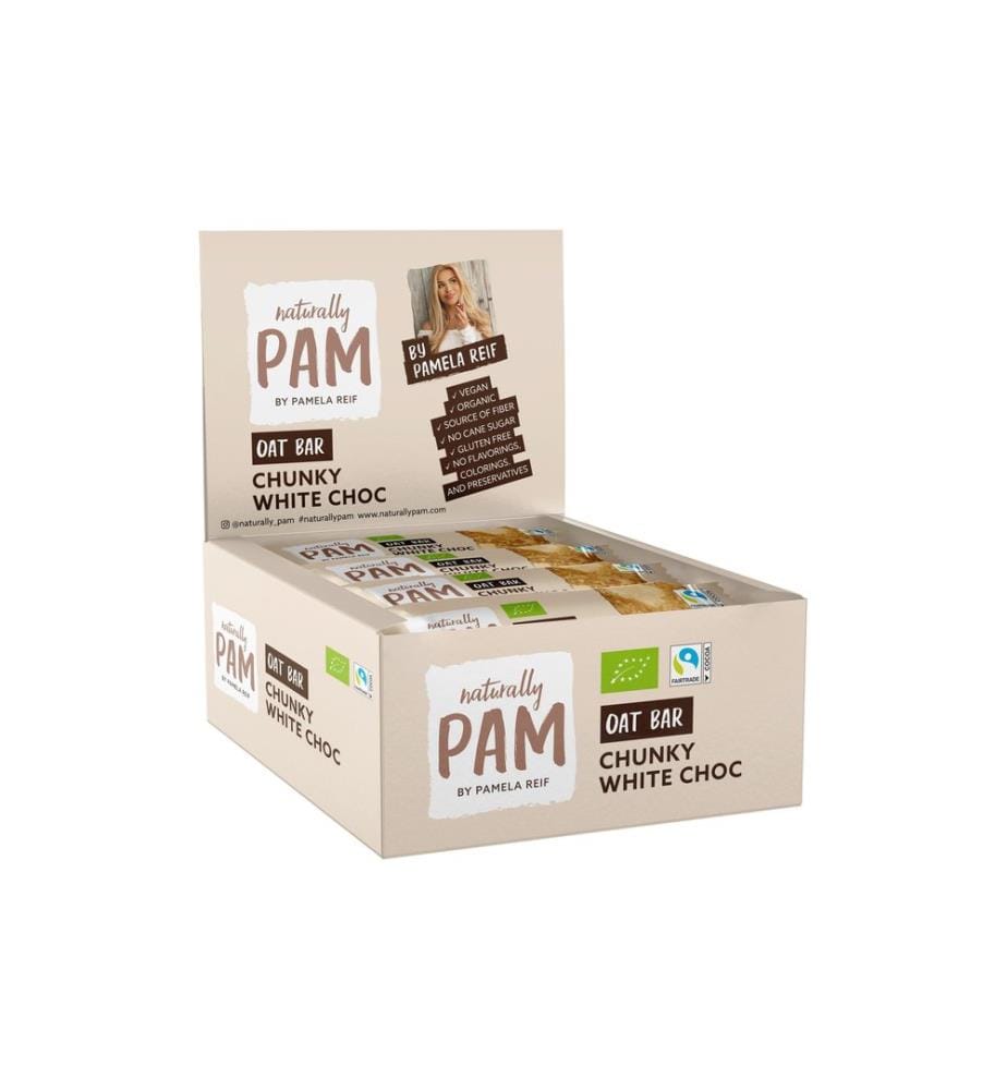 Naturally Pam - Barre Bio Oat Bar  Chunky White Choc 12 x 40 g