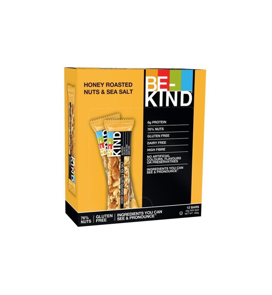 BE-KIND - Barre Honey Roasted Nuts & Sea Salt 12 x 40 g