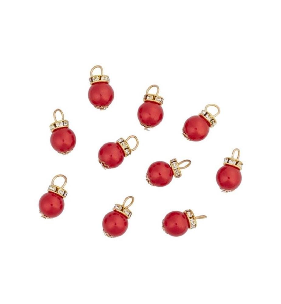 HOBBYFUN - Mini ustensiles Boule de Noël Rouge