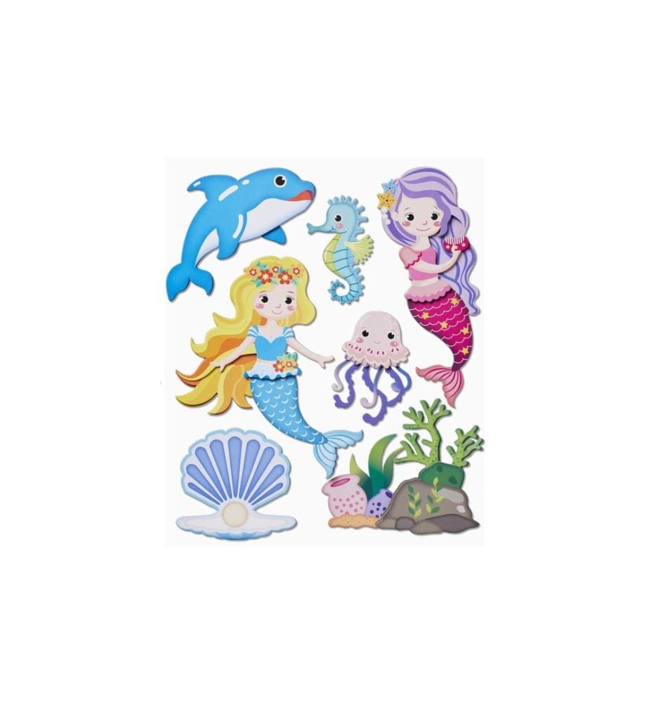 HOBBYFUN - Autocollant 3D Sirène 1 feuille