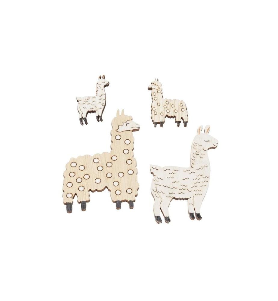 HOBBYFUN - Décoration à éparpiller Lama 4 pièces