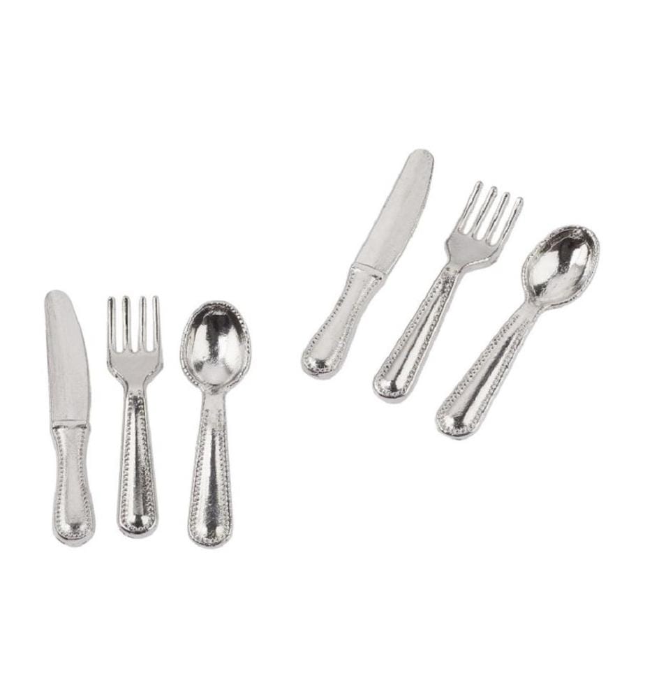 HOBBYFUN - Mini ustensiles Couverts 12 pièces Argent