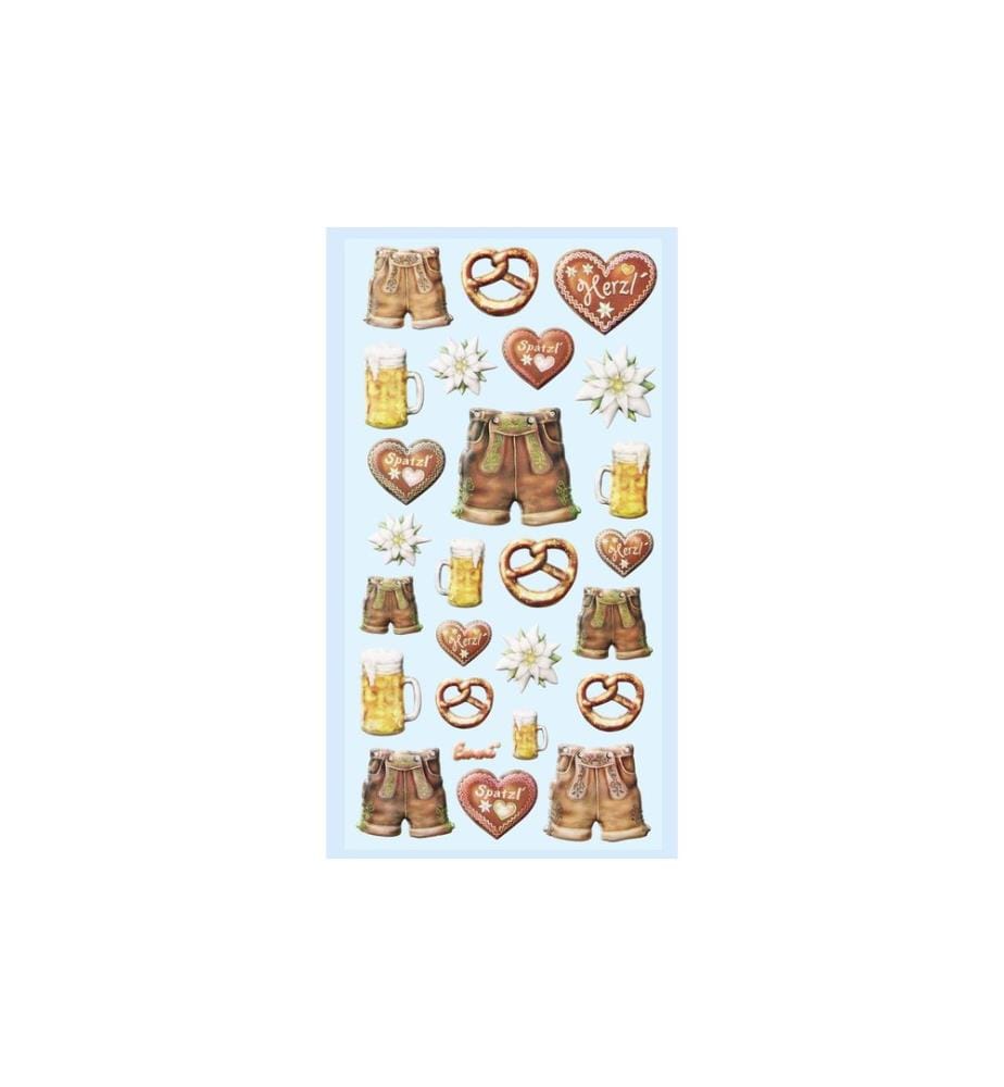 HOBBYFUN - Autocollant à motif Fêtes de la bière 1 feuille