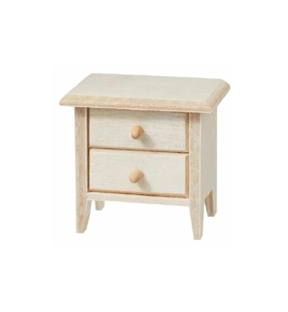 HOBBYFUN - Mini-meubles Table de chevet 4.6 x 3.2 x 4.9 cm, naturel