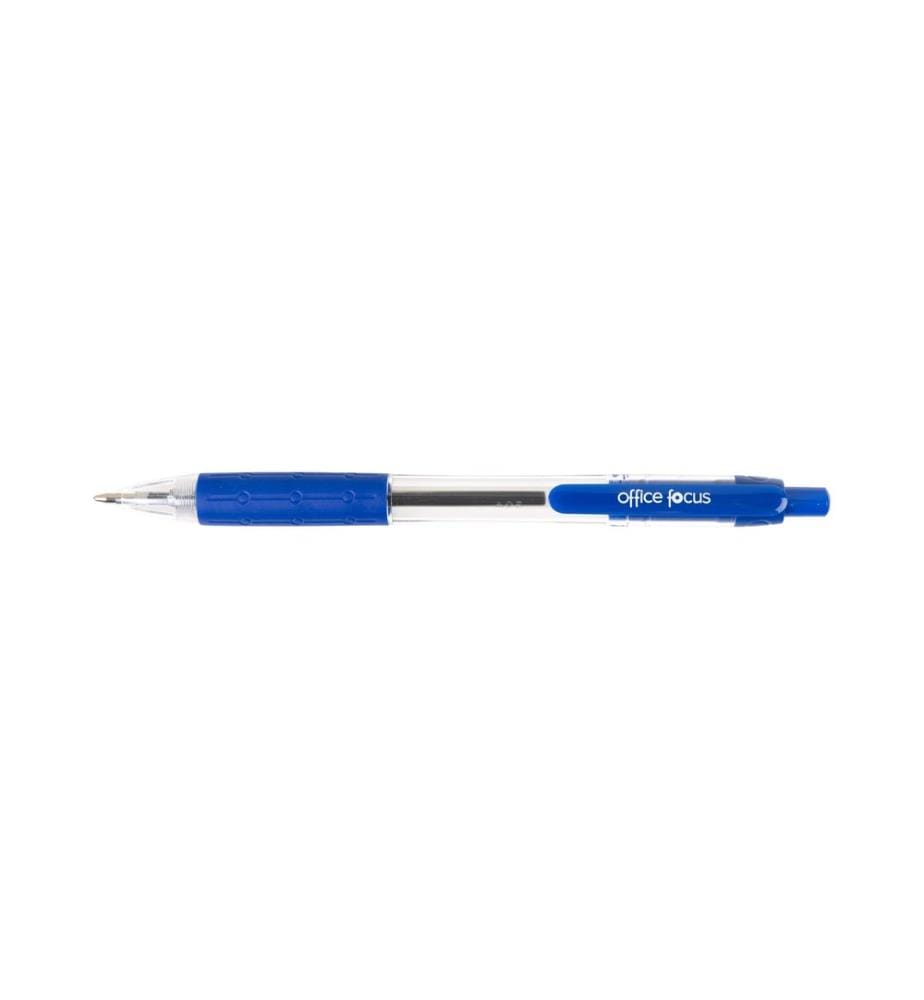 office focus - Stylo bille office focus - Mine 1 mm, Bleu, 12 pièces