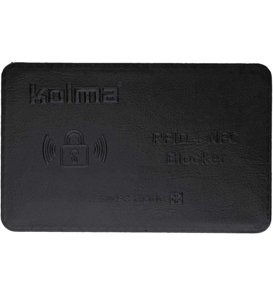 KOLMA - Pochette pour cartes de crédit avec bloqueur RFID Noir