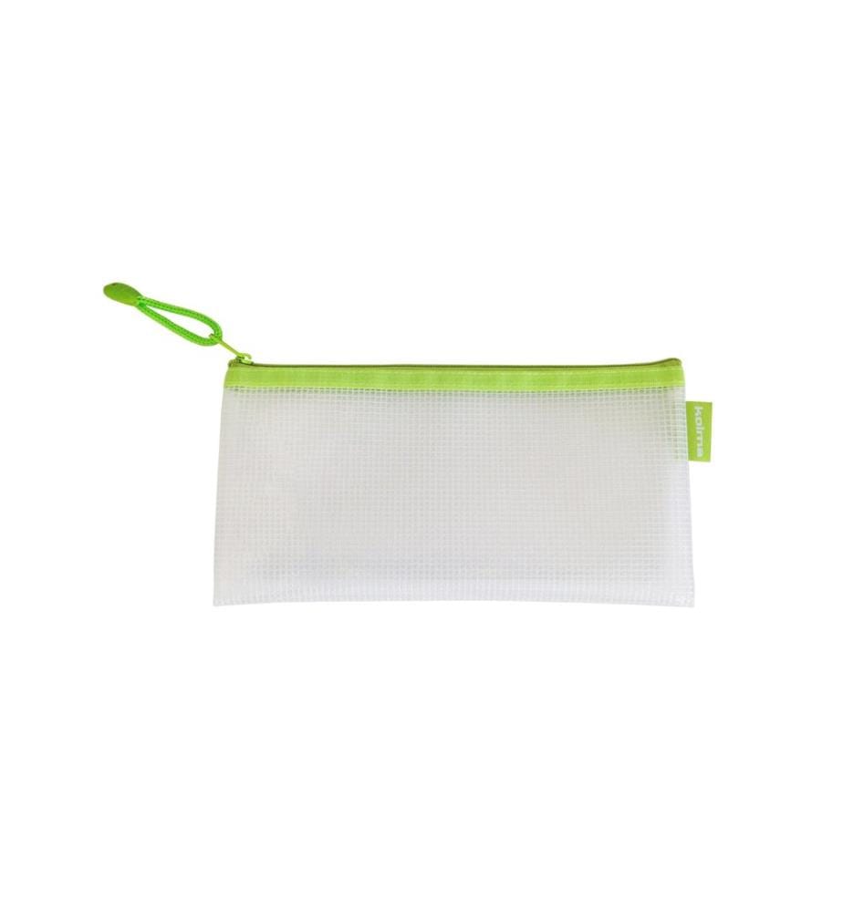 KOLMA - Étui Mesh Bag Vert/Blanc, 23.5 x 11.5 cm
