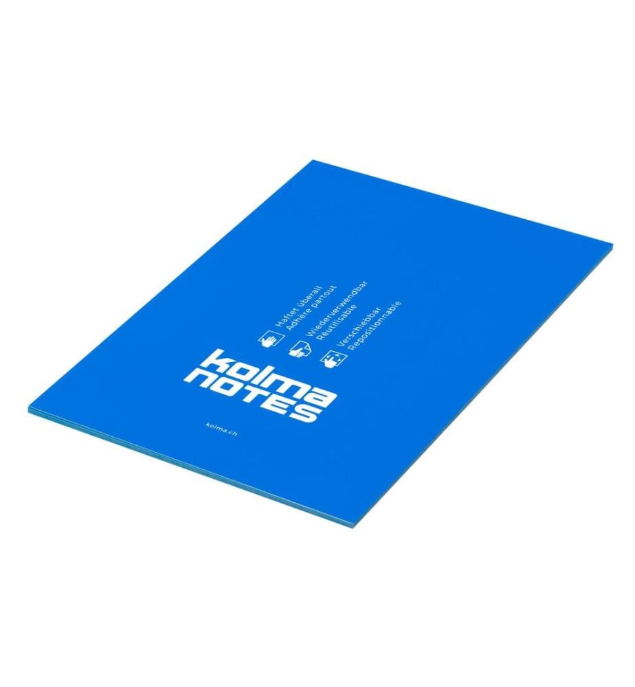 KOLMA - Fiche de bloc-notes NOTES A5 Bleu, 50 feuilles