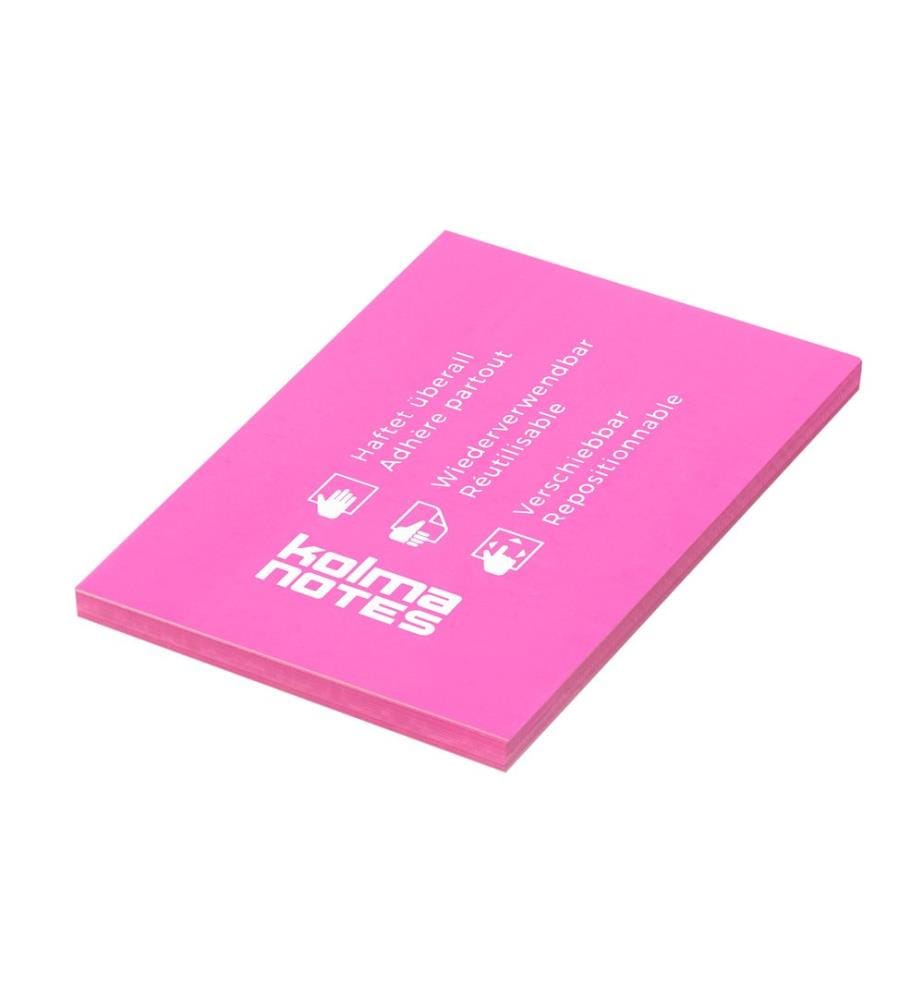 KOLMA - Fiche de bloc-notes Notes A7 Rose, 100 feuilles