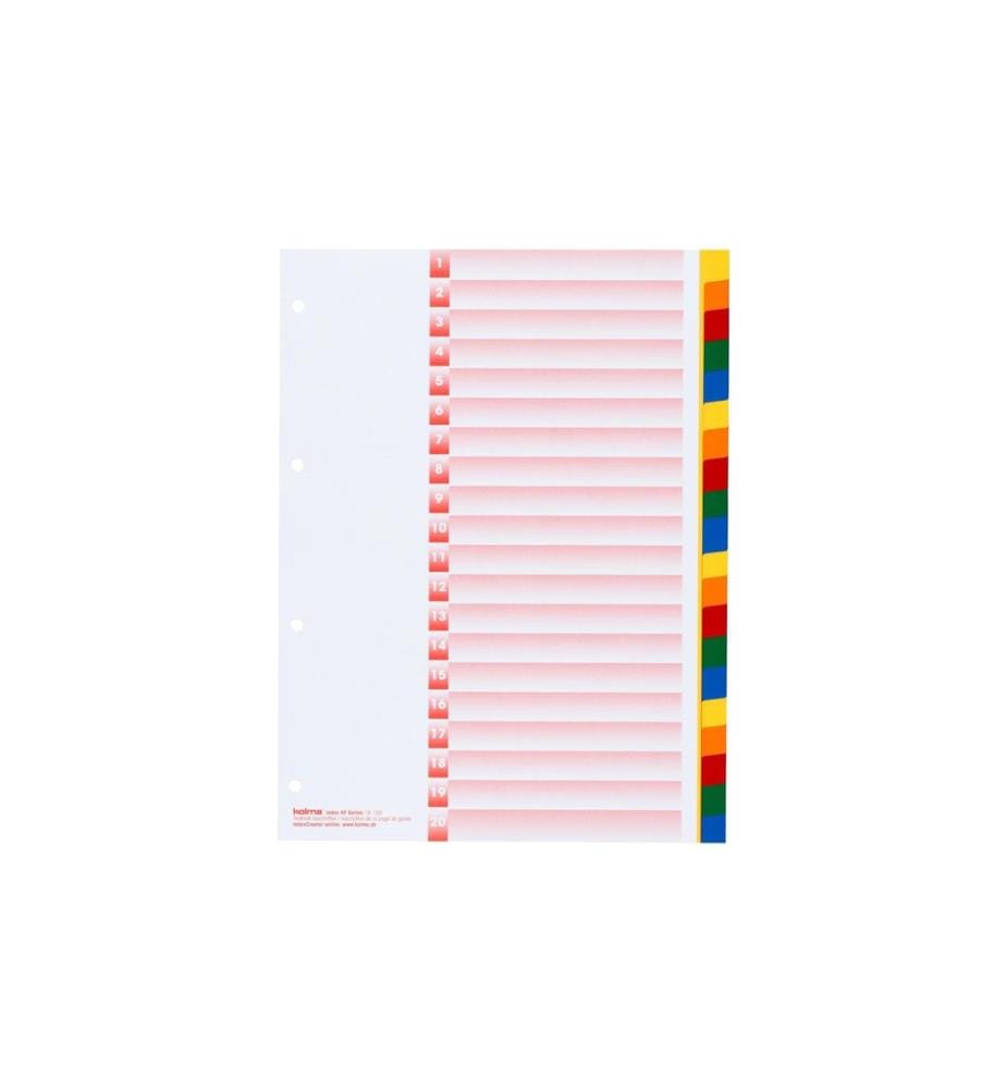 KOLMA - Registre A4 KOLMA -Flex 1-20 En couleur