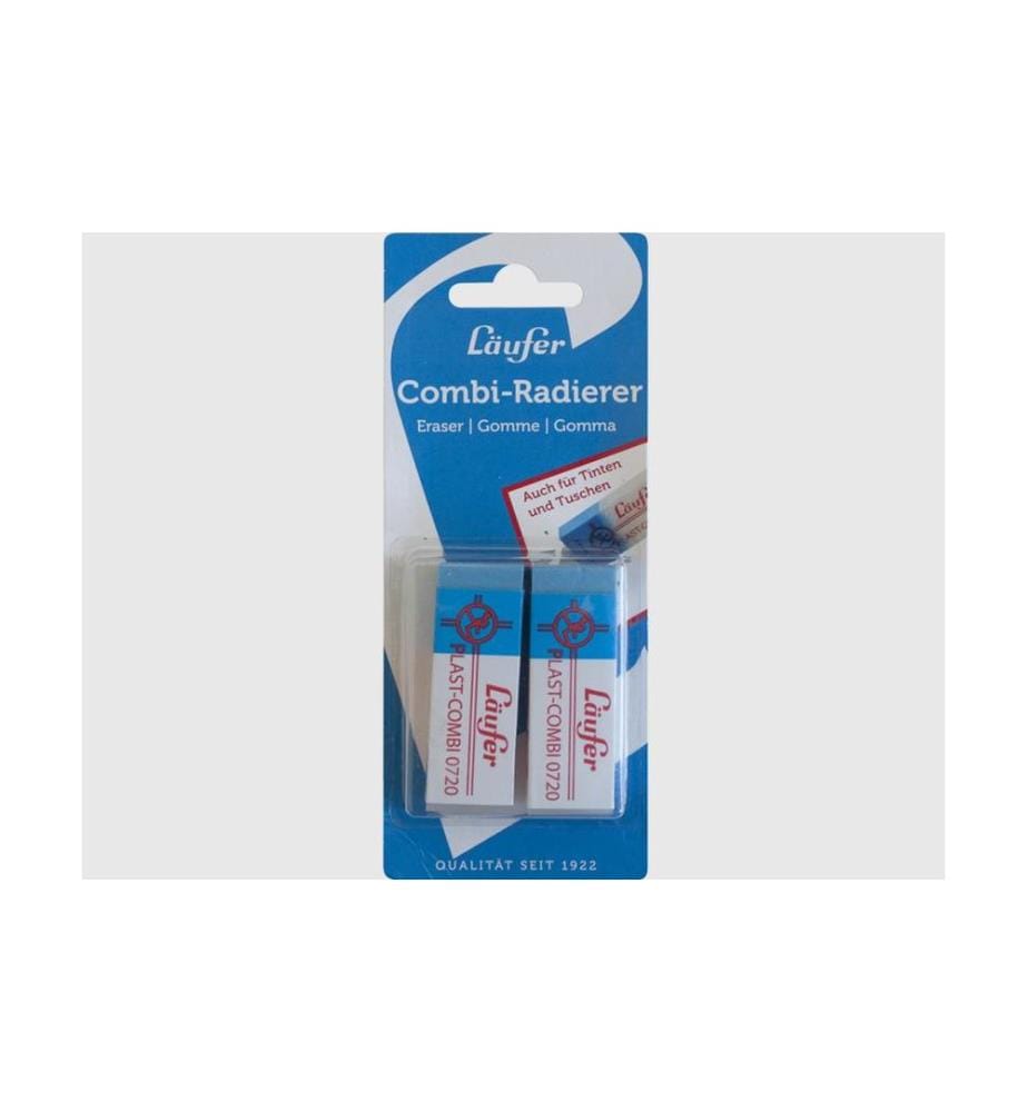 Läufer Gomme Plast Combi 0740 2 pièces, Bleu/Blanc