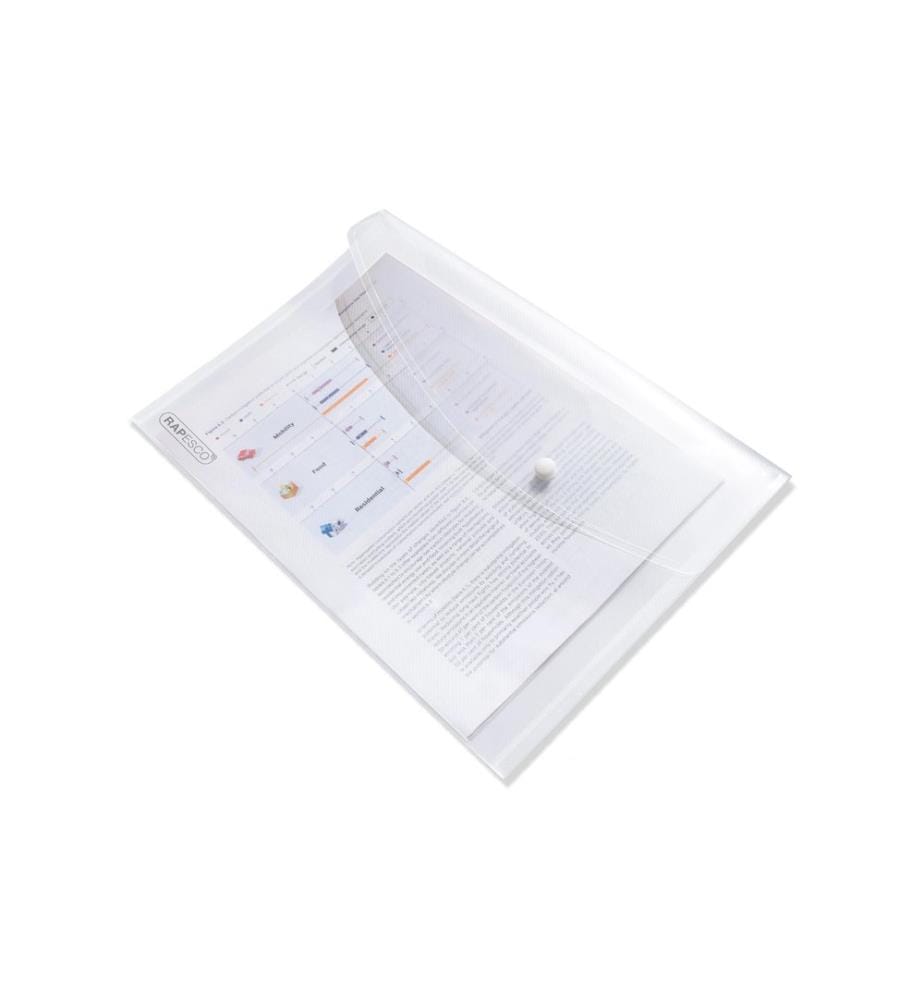 Rapesco pochette de documents Eco GRS A4+ transparente, 5 pièces