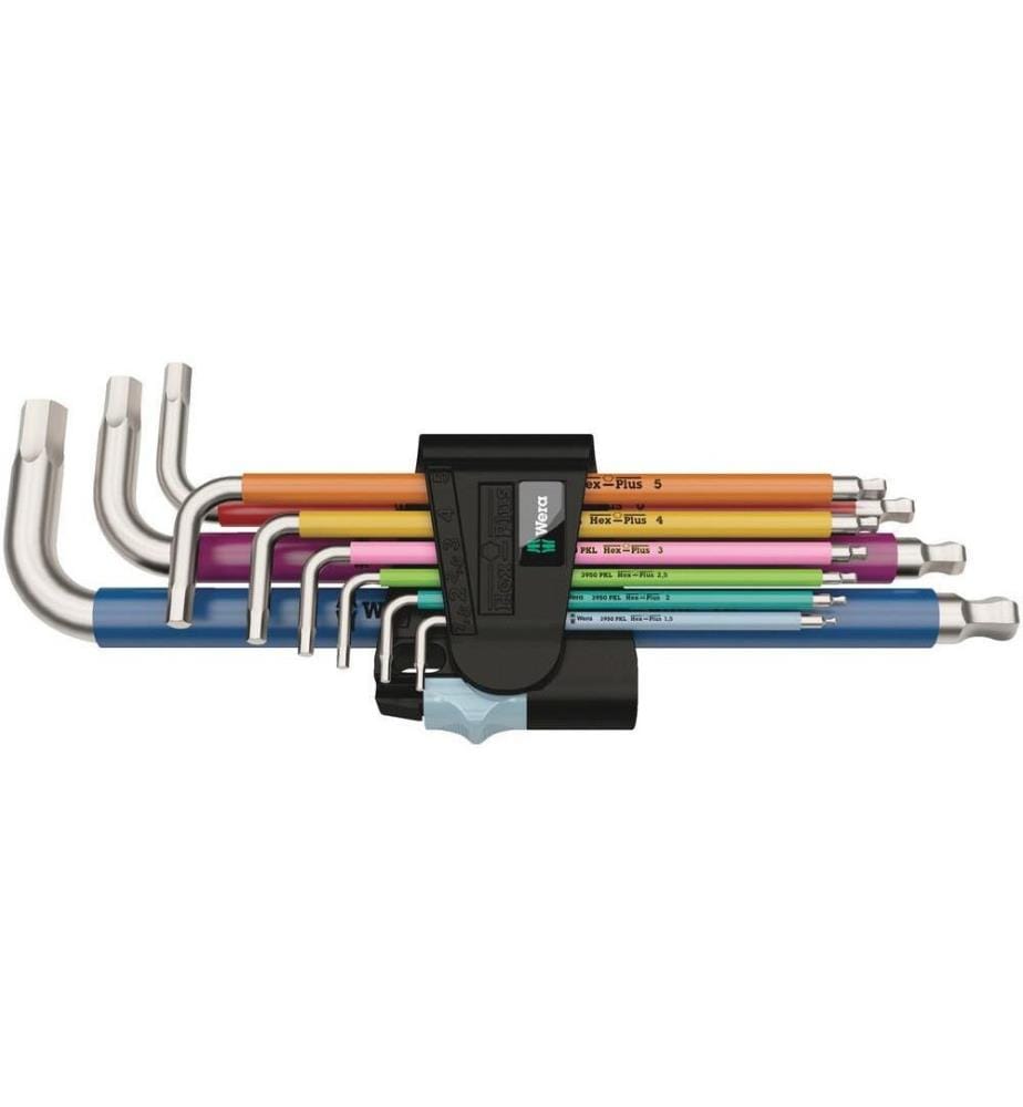 WERA - Jeux de clés coudées 1.5-10 mm Six pans creux