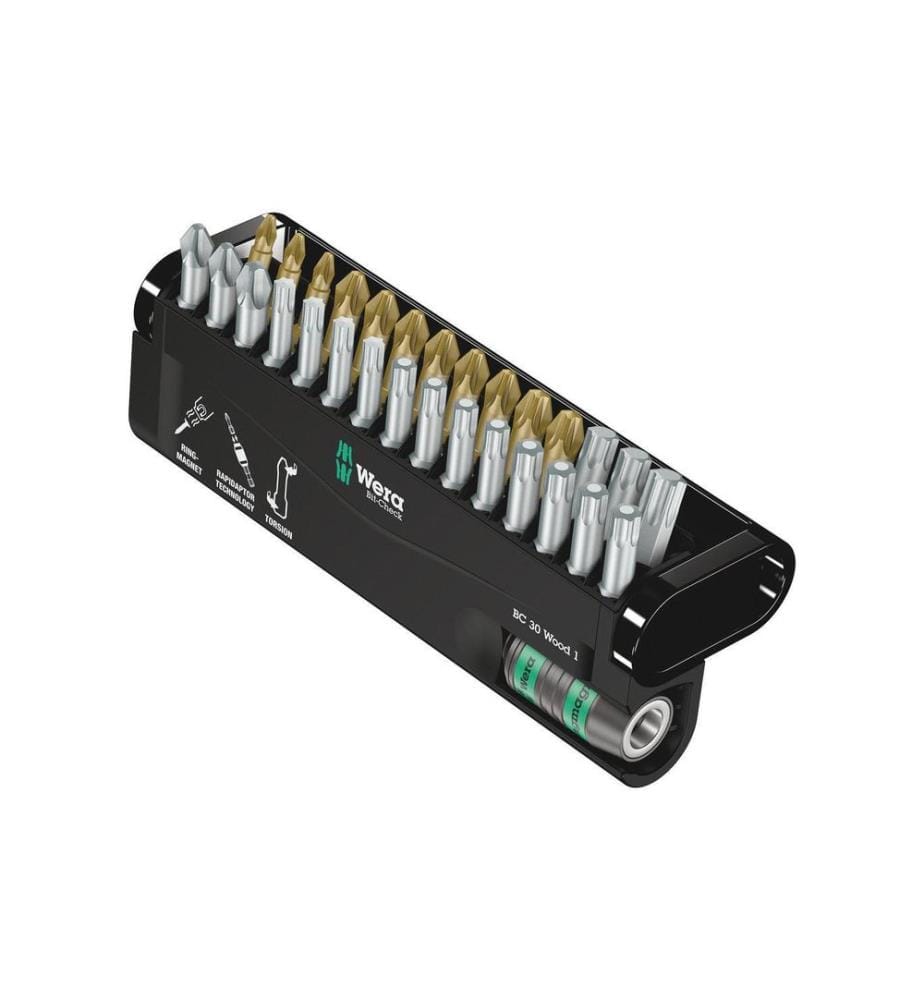 WERA - Kits de bits Bit-Check 30 Wood 1 30-teilig