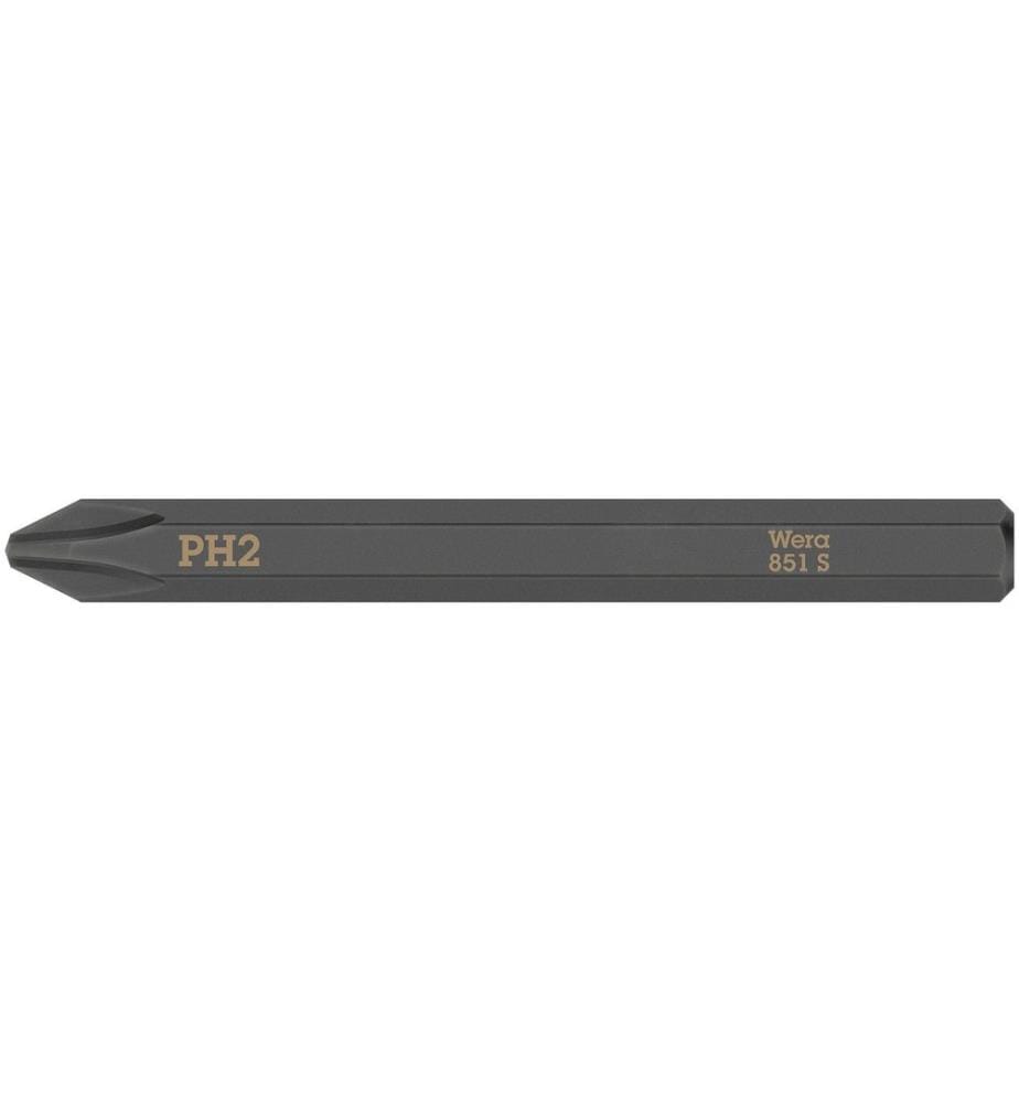 WERA - Embout 851 S cruciforme Phillips PH2, 1 Pièce/s pièce(s)