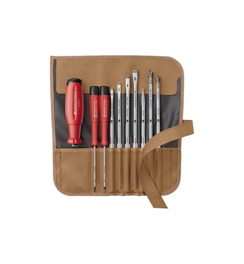 PB Swiss Tools - SwissGrip Evo Jeu de lames interchangeables PB 38218.TO Marron