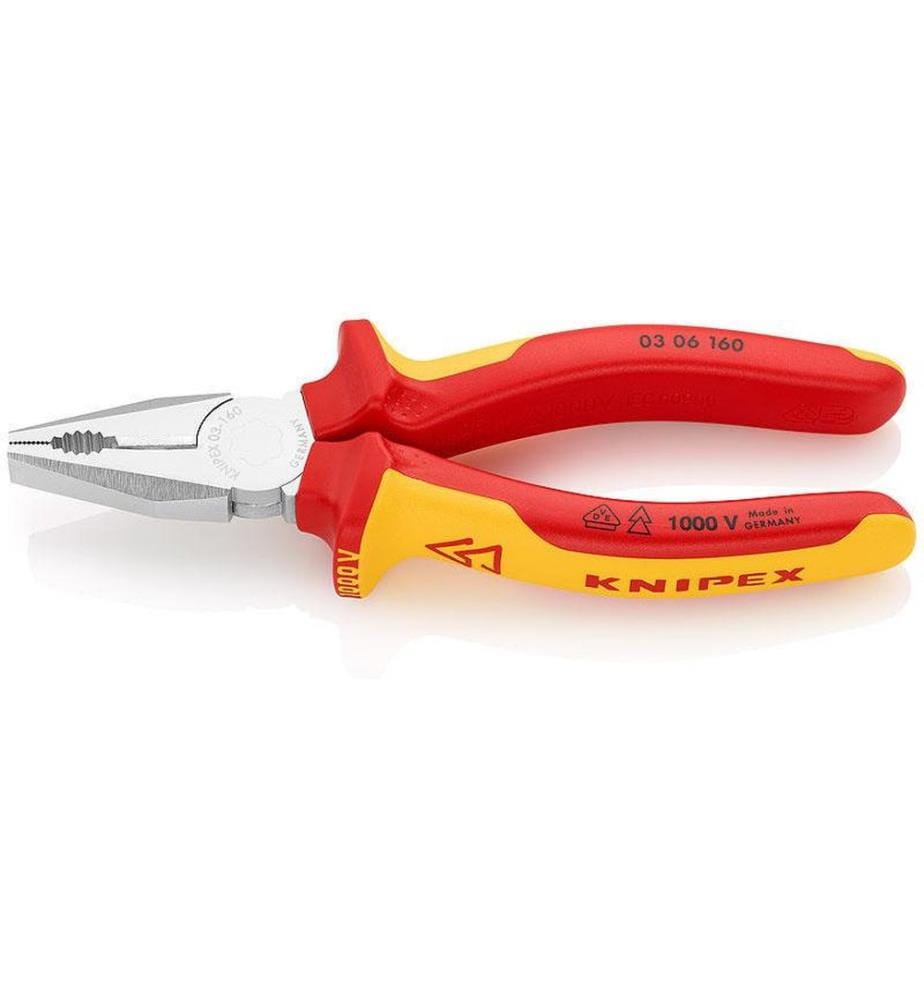 KNIPEX - Pince universelle 160 mm 1000 V chromé
