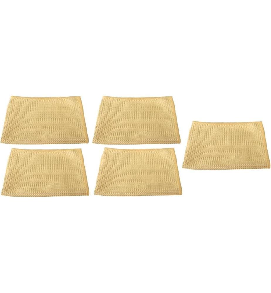EDI BAUR - Chiffon de nettoyage en microfibre 5 Pièce/s, Jaune