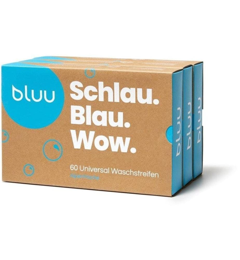 bluu - Bandes détergentes universelles Alpenfrische 180 pièces