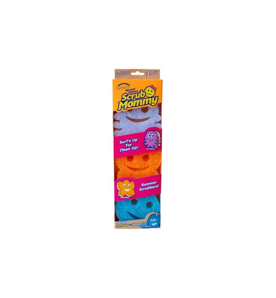 SCRUB DADDY - Éponge Édition d'été, 3 pièces