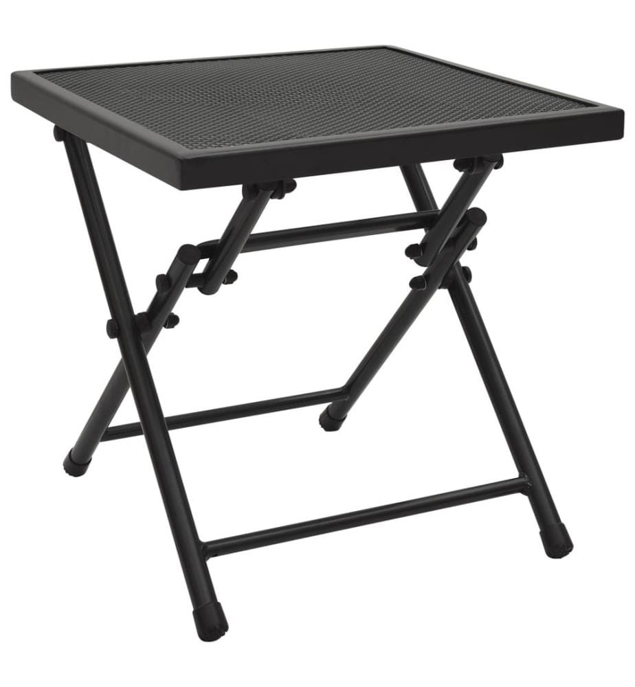 Table pliable en maille 38x38x38 cm Acier Anthracite