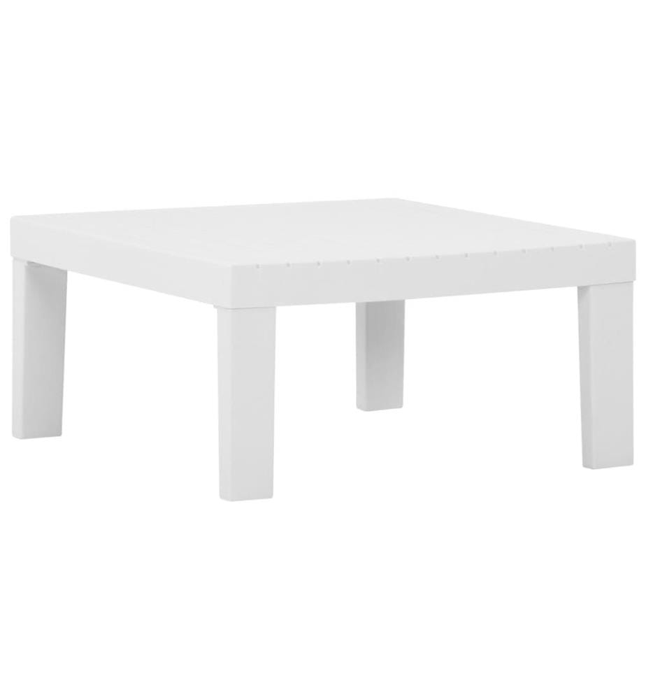 Table de salon de jardin Plastique blanc