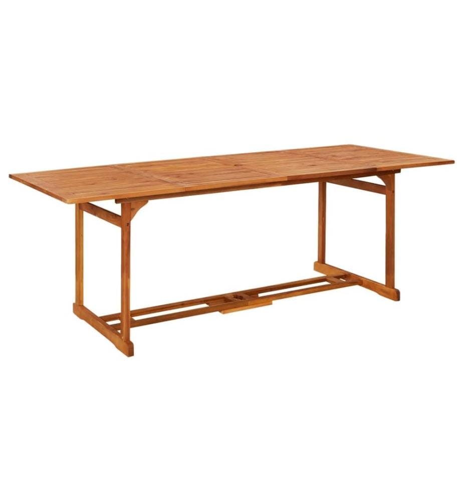 Table à dîner de jardin 220x90x75 cm Bois d'acacia massif