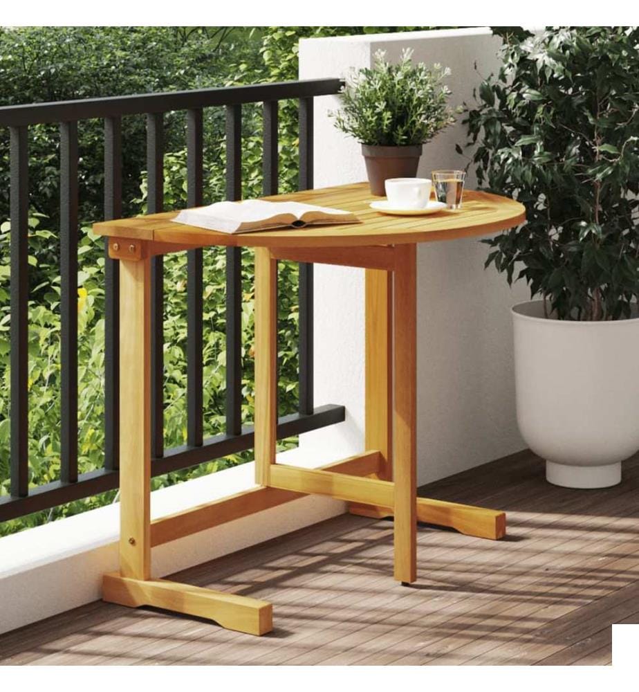 Table pliable de balcon 90x60x72 cm bois d'acacia solide