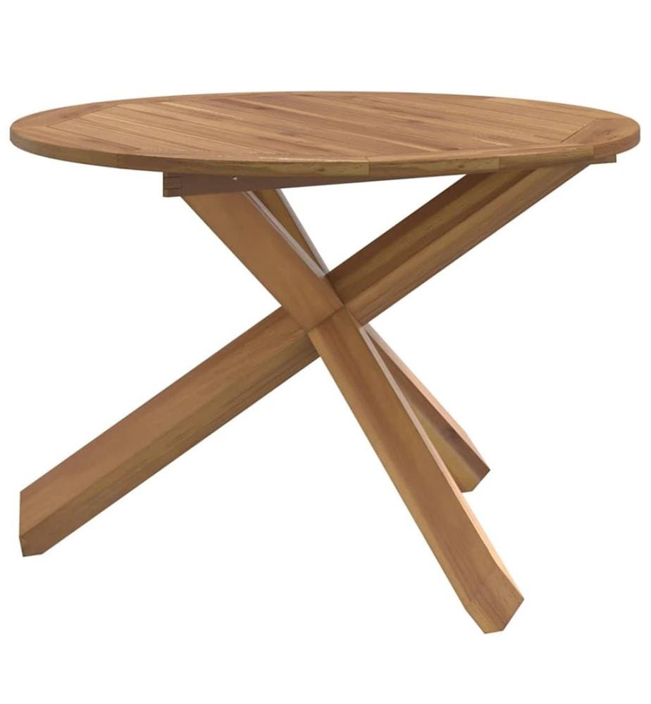 Table de jardin Ø109x74 cm bois de teck solide