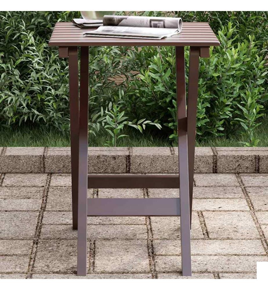 Table dappoint pliable marron bois de peuplier massif