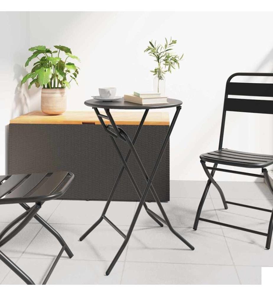 Table de Jardin Anthracite 50 x 50 x 72 cm Métal