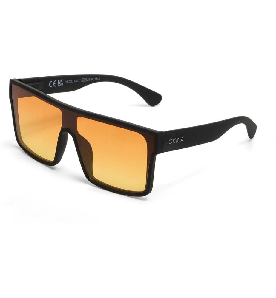 OKKIA - Lunettes de soleil Tokyo noir, lentille jaune