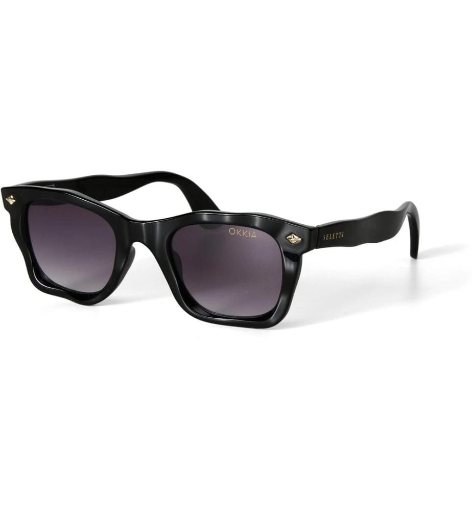 OKKIA - Lunettes de soleil Seletti Dakota noir, lentille à gradient noir