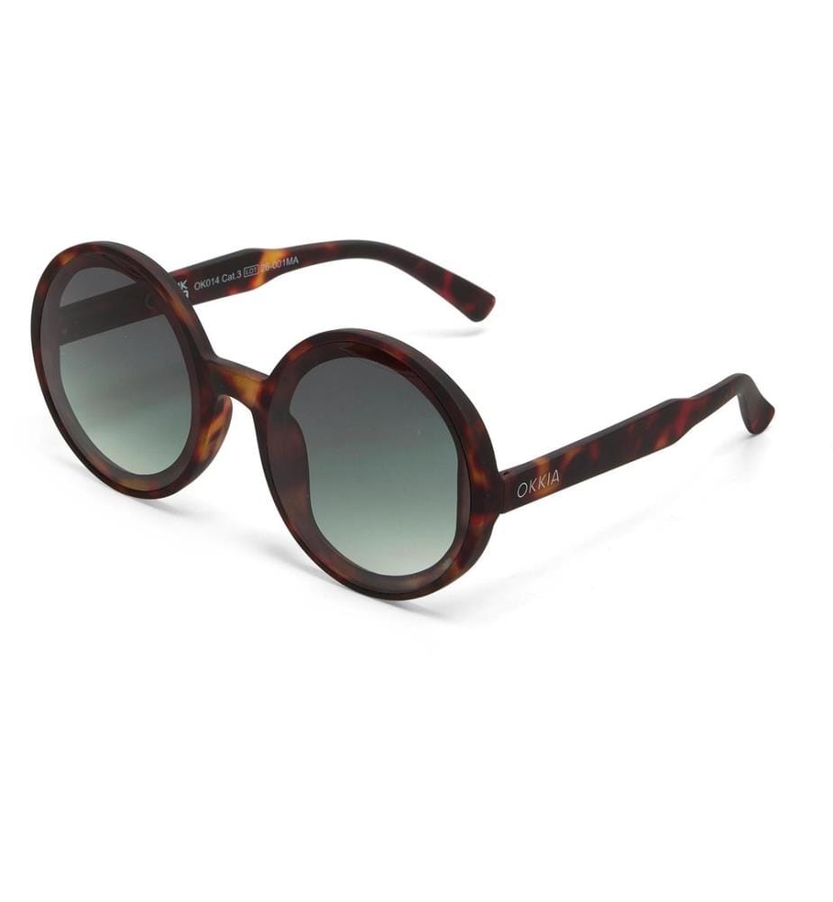 OKKIA - Lunettes de soleil Monica Classic Havana, Lentille verte