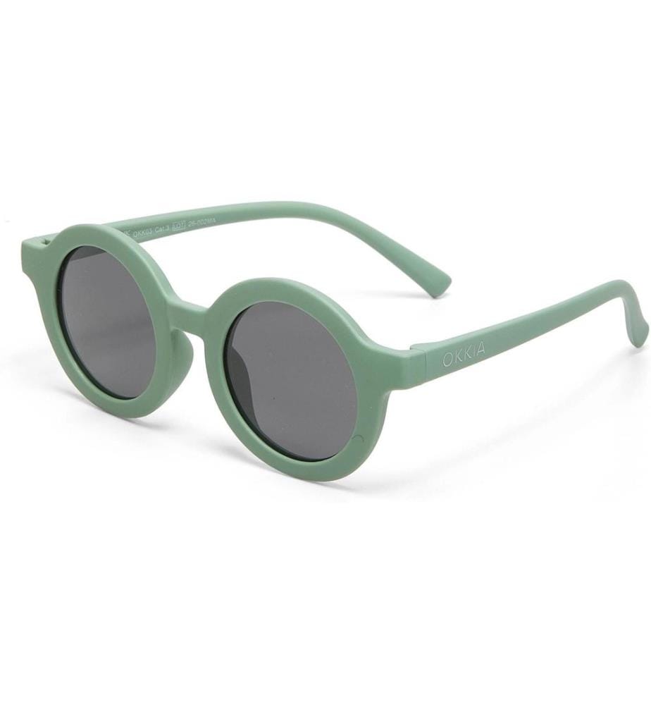 OKKIA - Lunettes de soleil pour enfants Tondo, 6-10 ans Green Sage