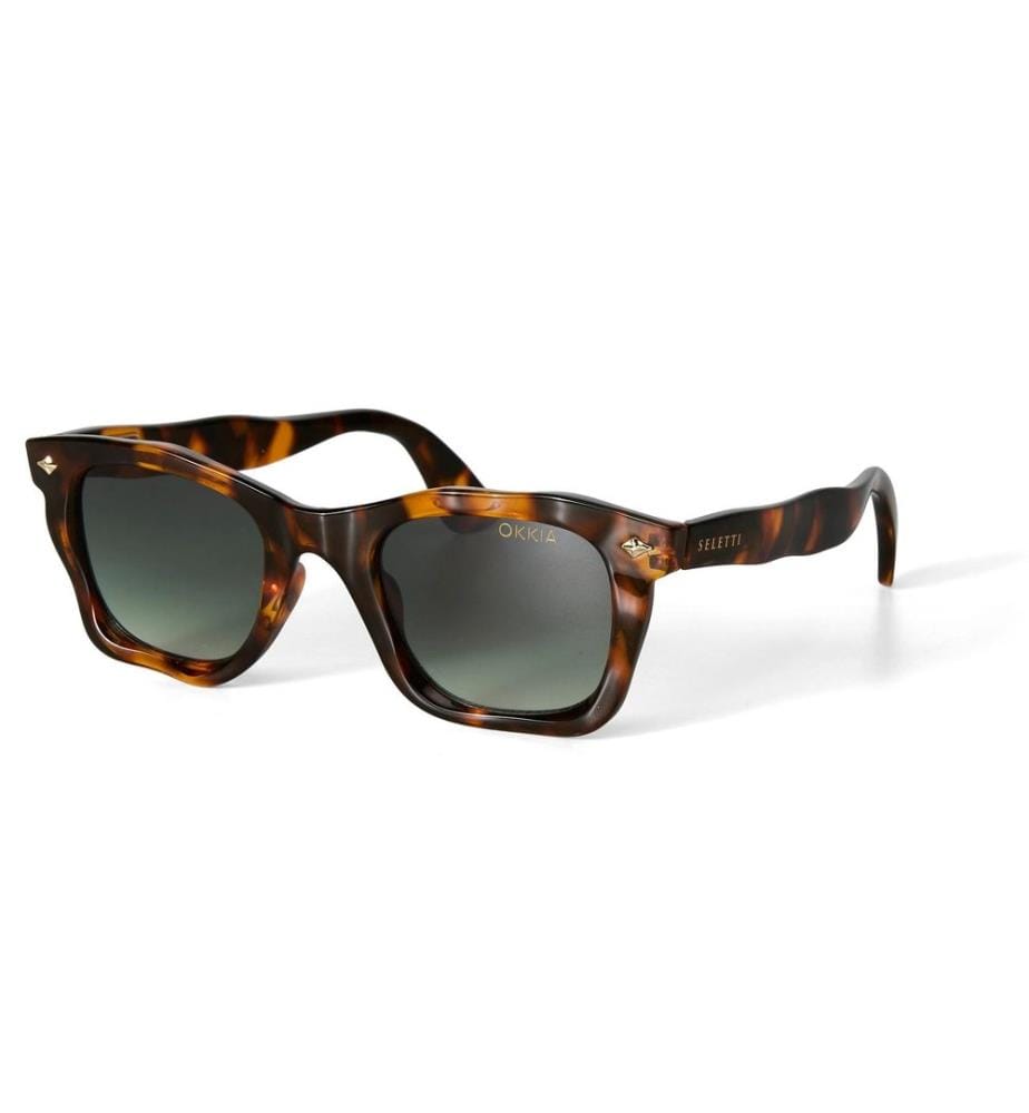 OKKIA - Lunettes de soleil Seletti Dakota Classic Havanna, Green lens