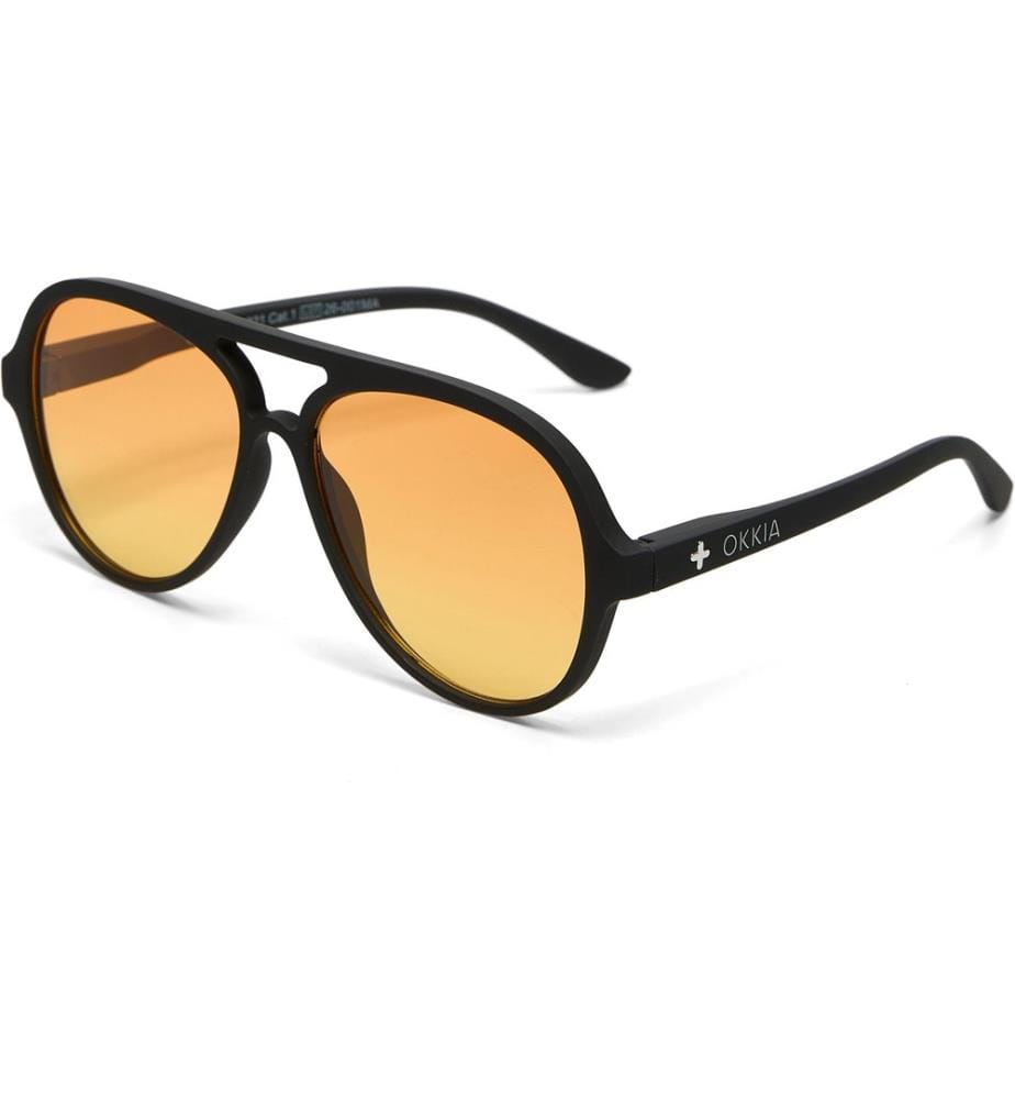 OKKIA - Lunettes de soleil Alessio noir, lentille jaune