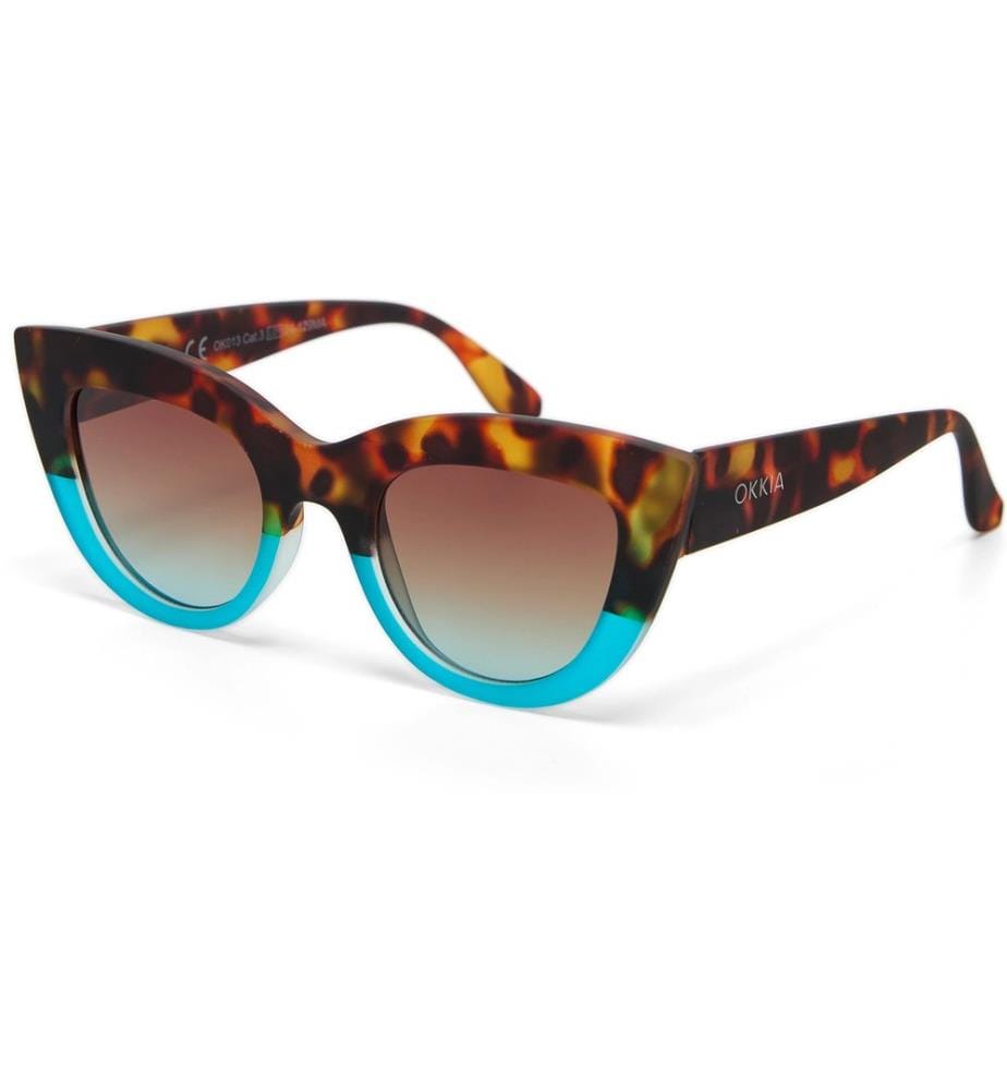 OKKIA - Lunettes de soleil Claudia Bleu havane