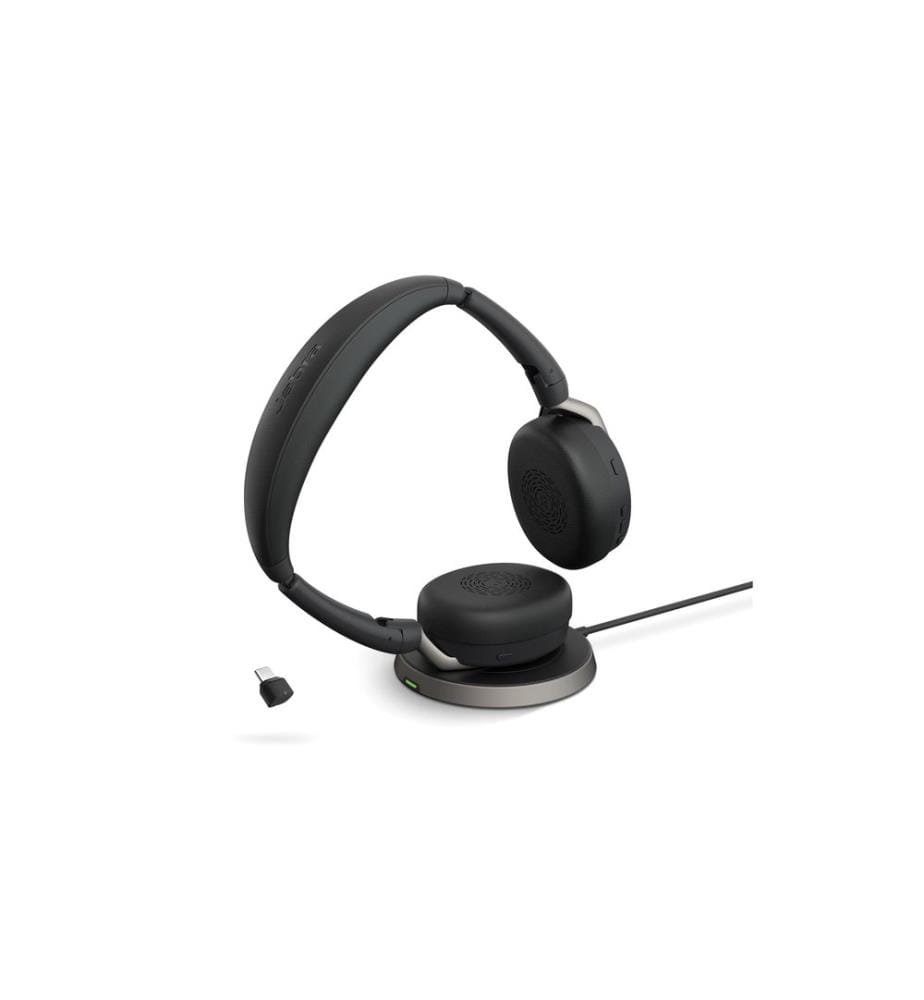 JABRA - Casque Evolve2 65 Flex Duo UC, USB-C, station de chargement incluse